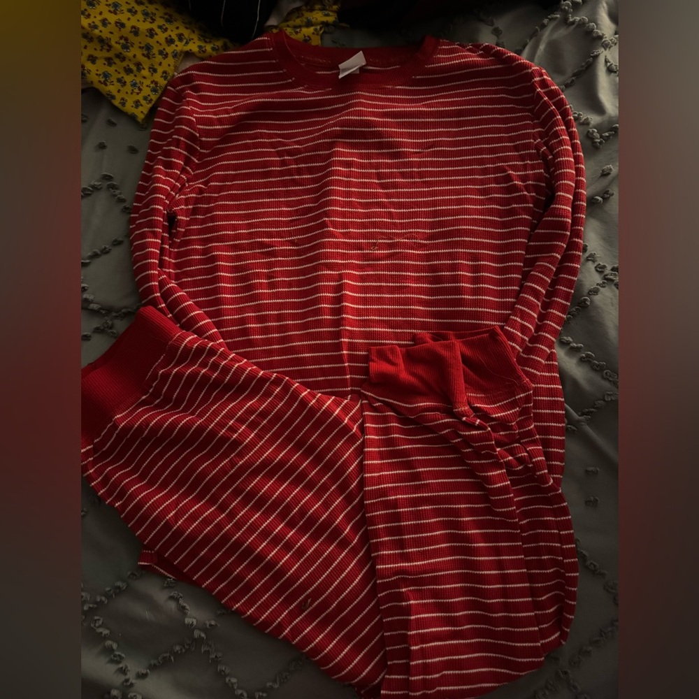 Stars Above Red and White Striped Pajama Set